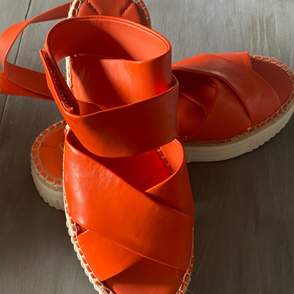 Orange Franco Sarto sandals size 8